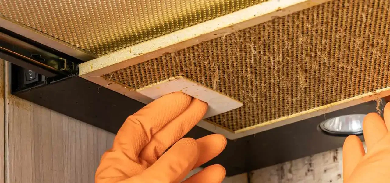 Capucha de cocina brillante con remedios de bricolaje