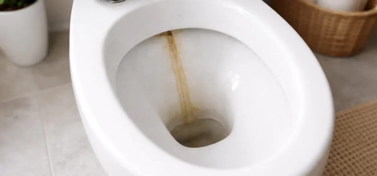 Línea de piedra caliza marrón en el baño: cómo eliminarla sin arruinar la porcelana