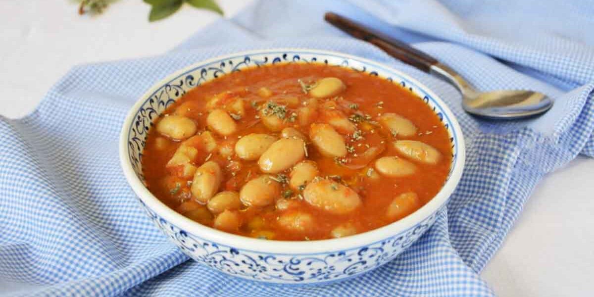 Leckere Borlotti-Bohnensuppe