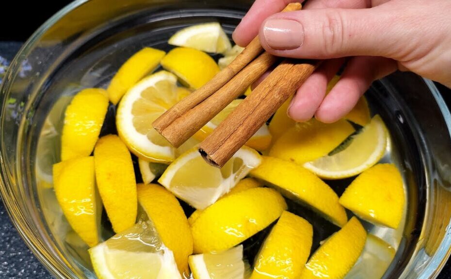 Título: Refresca tu rutina con limón y canela: una bebida sencilla para un mayor bienestar.