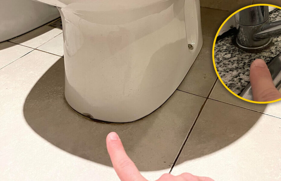 Cómo eliminar el círculo negro alrededor de la base de los grifos o del inodoro