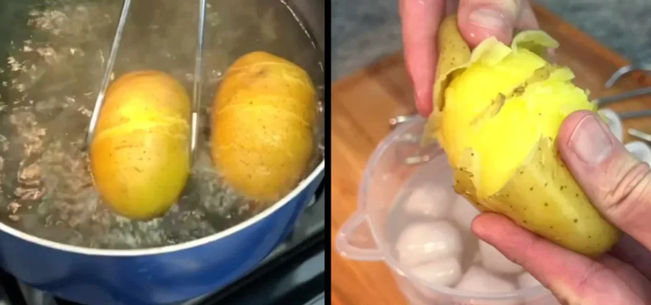 El truco que utiliza para pelar las patatas hervidas en cuestión de segundos.