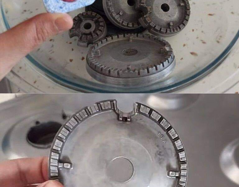 Cómo limpiar los quemadores de la cocina con pastillas para lavavajillas