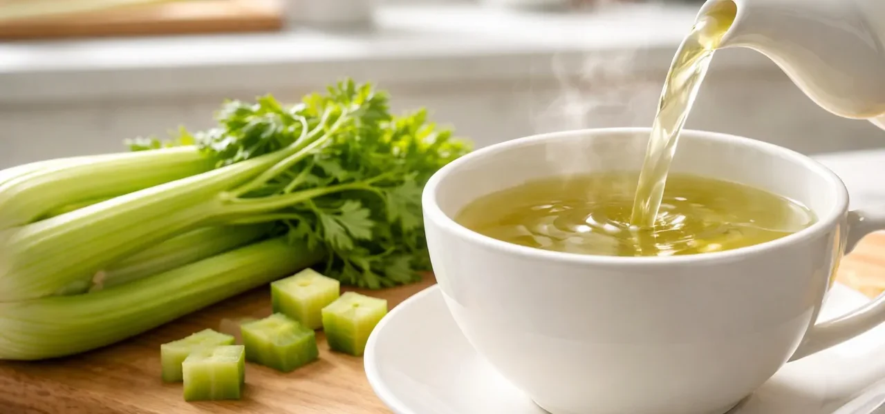 Beneficios del té de apio: diurético natural, mejora la circulación y la digestión. ¡Fácil de preparar!