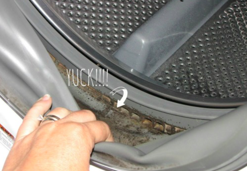 ¡El truco que garantiza la limpieza de las juntas de la puerta de la lavadora!
