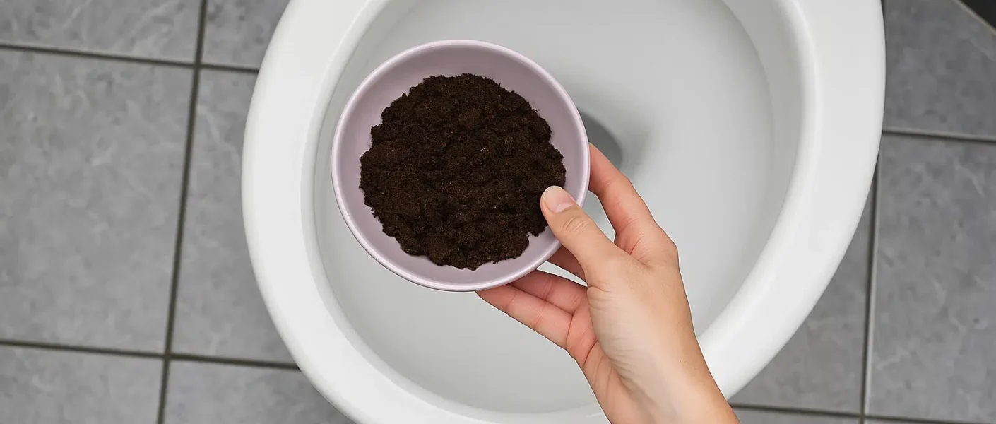 No tires los posos del café: échalos en el inodoro para mantenerlo impecable.