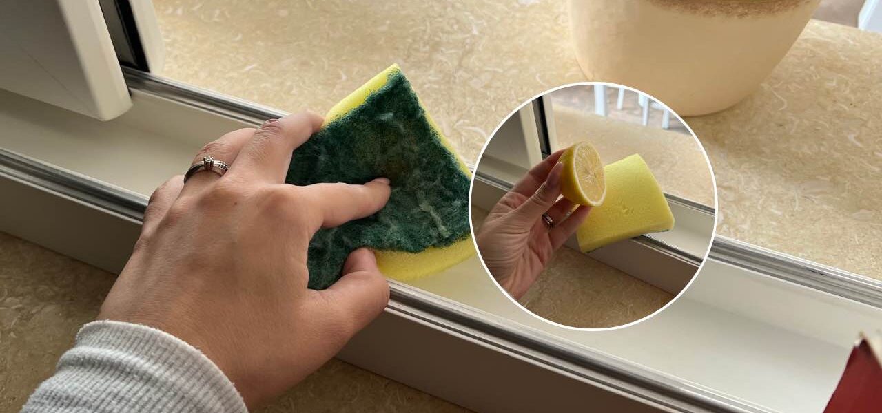 Se acabó la suciedad entre las rendijas de las ventanas con la técnica de la esponja