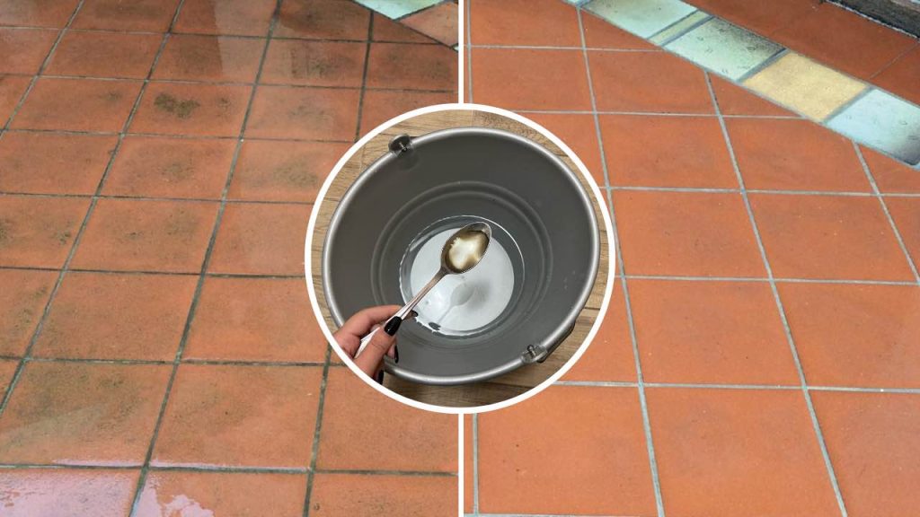 Suelo de arenisca roja en el balcón, qué hacer para que vuelva a brillar