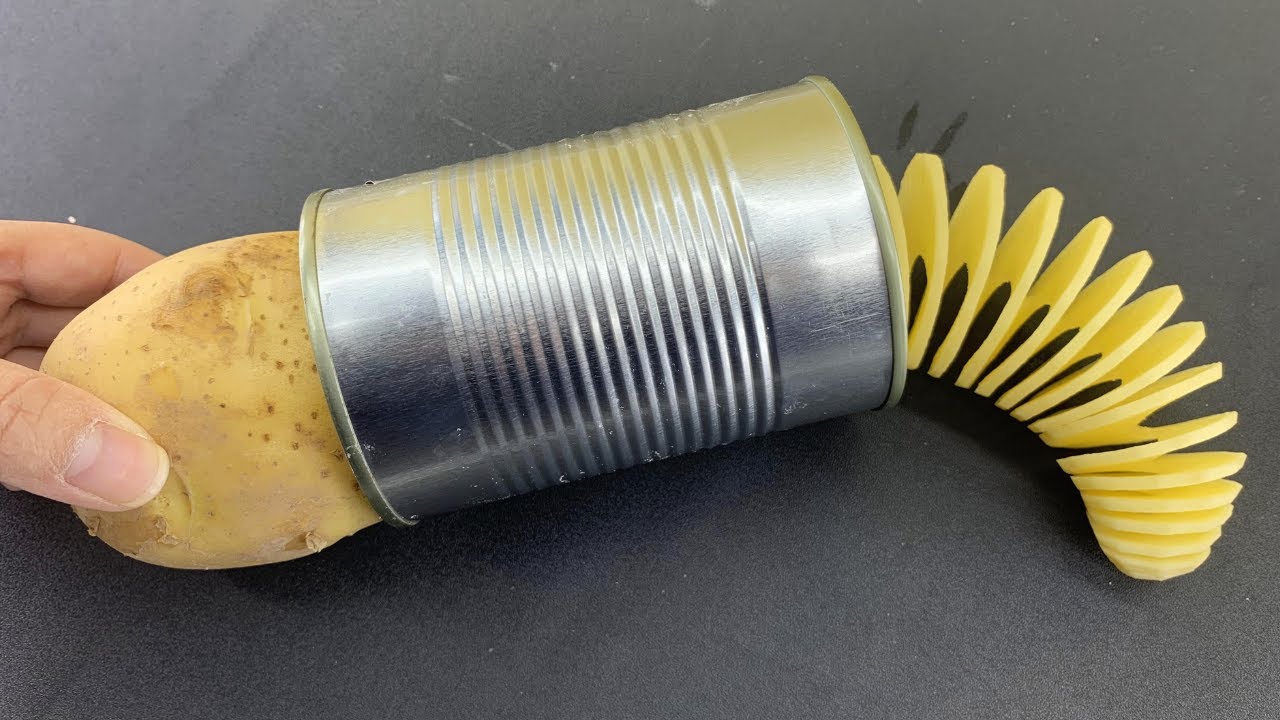 Cómo fabricar un cortador de papas en espiral en casa