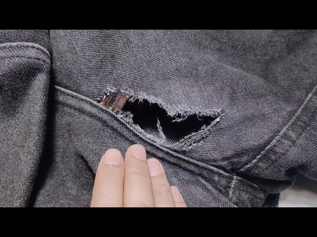 Apprenez par vous-même comment réparer de manière invisible un trou sur un jean entre les jambes