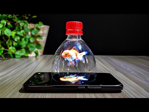 Incroyable projecteur d’hologramme 3D à partir d’une bouteille en plastique/projecteur d’hologramme