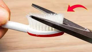 ¡Corta las cerdas de tu cepillo de dientes! Todos los hogares lo necesitan y nadie lo hace. 😱