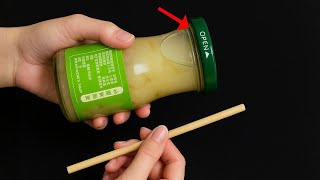 🧴 Peu importe à quel point le bouchon est serré… un simple bâton en bois suffit ?