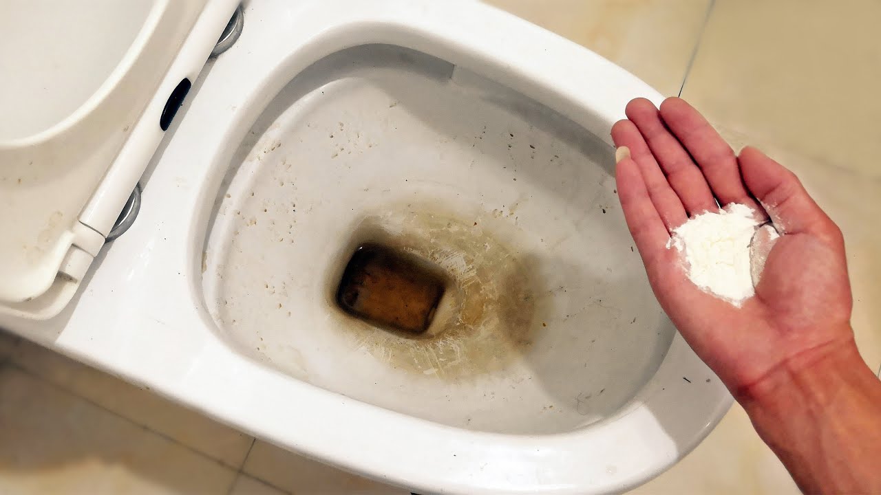 🤯 ¡Vierte este polvo en el inodoro y mira lo que sucede! (Un truco de limpieza sorprendente)