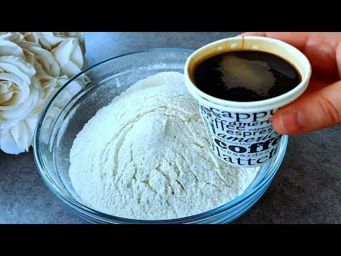 Basta con añadir el café a la harina! ¡Muy poca gente conoce este secreto!
